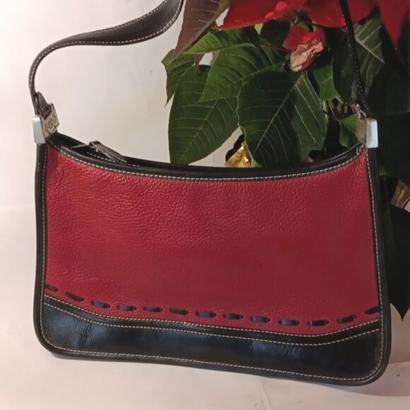 Brighton Red and Black Bag. Vintage. Classic. RED - Picture 12 of 12